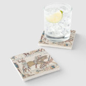 Tod von König Harold (Bayeux-Tapestry) Steinuntersetzer (Seitenansicht)