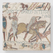 Tod von König Harold (Bayeux-Tapestry) Steinuntersetzer (Vorderseite)