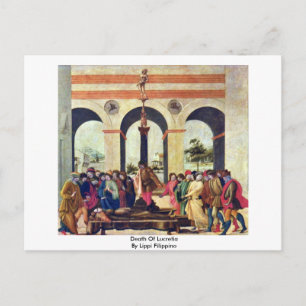 Tod von Lucretia durch Lippi Filippino Postkarte