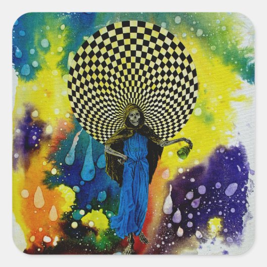 Tod von Michael Moffa Quadratischer Aufkleber (Vorderseite)