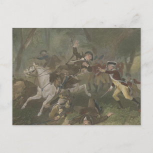 Tod von Patrick Ferguson am King's Mountain Postkarte