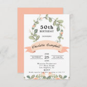 Tod von Rose am Geburtstag Einladung (Vorne/Hinten)