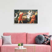 Tod von Sokrates durch J.L. David - Auf Leinwand ~ (Insitu (Wohnzimmer))