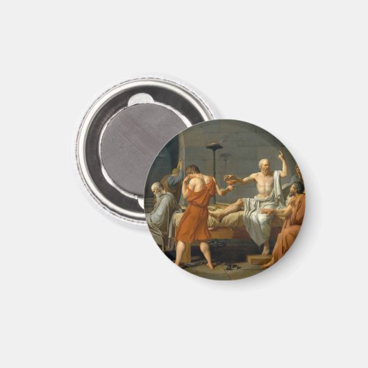 Tod von Sokrates Magnet (Vorderseite/Rückseite)