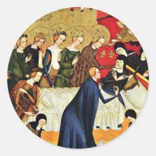 Tod Von St. Clare Von Meister Von Heiligenkreuz (B Runder Aufkleber