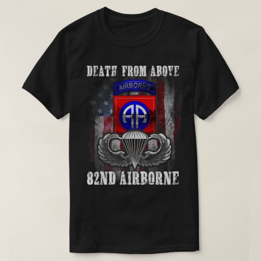 Tod von über 82. Im Flugzeug Division Paratroope T-Shirt (Design vorne)