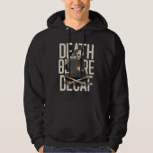 Tod vor Decaf - Funny Grim Sensenmann Kaffee Liebe Hoodie (Vorderseite)