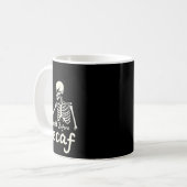 Tod vor Decaf Funny Skeleton Kaffee Lover Hal Kaffeetasse (Vorderseite Links)