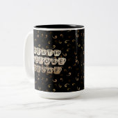 Tod vor Decaf-Kaffee-Spaß-Schwarz-Tasse Zweifarbige Tasse (Vorderseite Links)