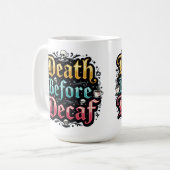 Tod vor Decaf Kaffeetasse (Vorderseite Links)