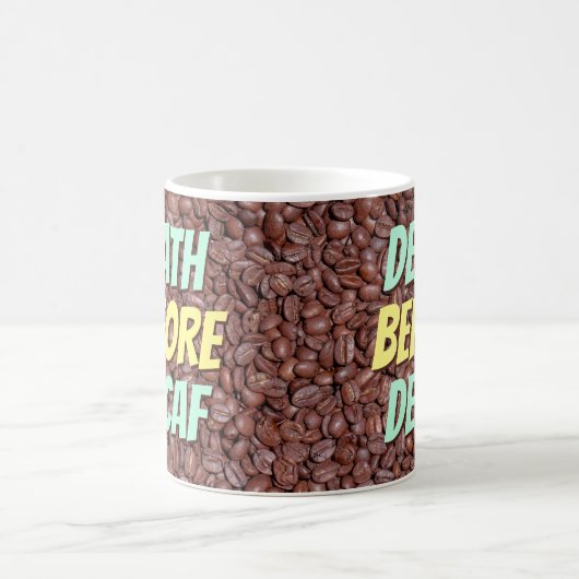 Tod vor Decaf Kaffeetasse (Mittel)