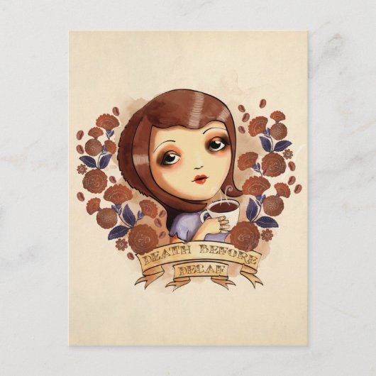 Tod vor Decaf Postkarte (Vorderseite)