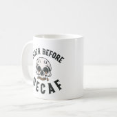 Tod vor Decaf Schädel - Kaffee Lover Kaffeetasse (Vorderseite Links)