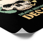 Tod vor Decaf Skeleton Halloween Skull Mushro Poster (Ecke)