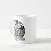 Tod vor Decaf Skeleton Kanu-Design Kaffeetasse (Vorderseite Links)