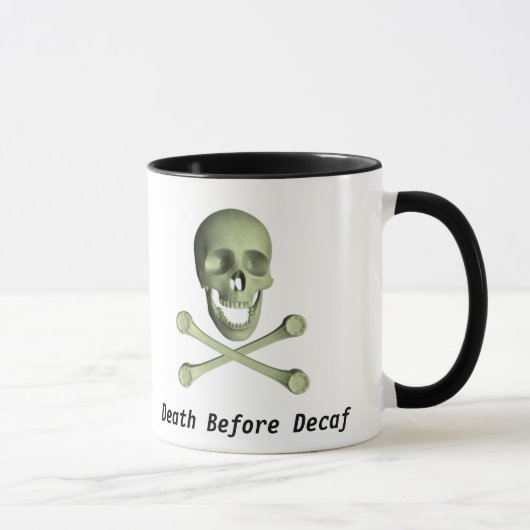 Tod vor Decaf Tasse (Rechts)