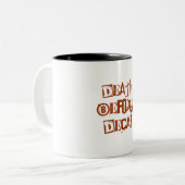 Tod vor Decaf Zweifarbige Tasse (Vorderseite Links)