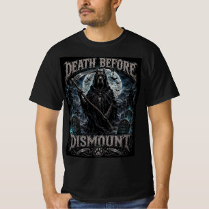 Tod vor dem Absteigen Great Dane Sensenmann Biker T-Shirt