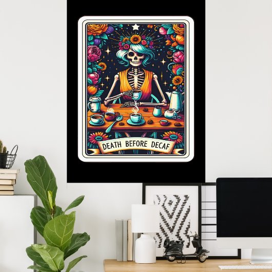 Tod vor der Entf-Tarot-Kartensammlung Poster (Heimbüro)