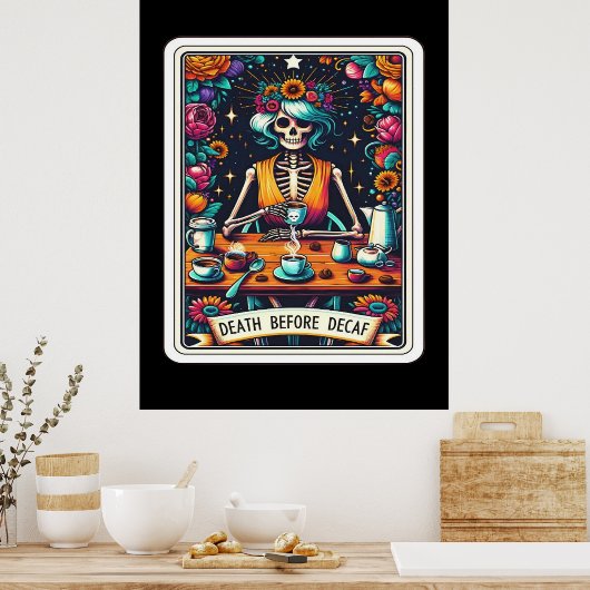 Tod vor der Entf-Tarot-Kartensammlung Poster (Küche)