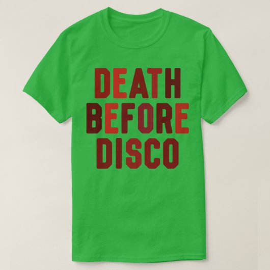 Tod vor Disco T-Shirt (Design vorne)