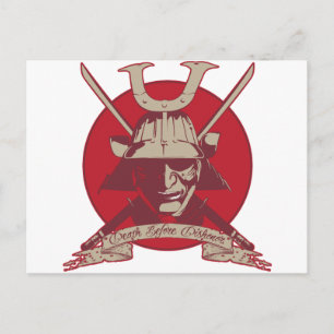 Tod vor Dishonor Samurai Postkarte