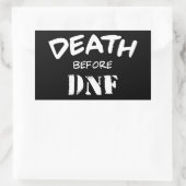 Tod vor DNF Rechteckiger Aufkleber (Tasche)