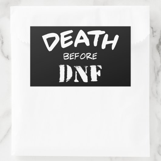Tod vor DNF Rechteckiger Aufkleber (Tasche)