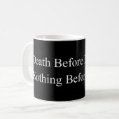 Tod vor Ehrerbietung Kaffeetasse (Vorderseite Links)