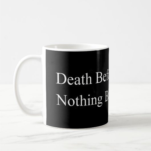 Tod vor Ehrerbietung Kaffeetasse (Links)