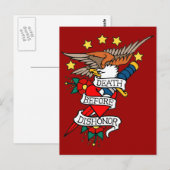 Tod vor Ehrerbietung Postkarte (Vorne/Hinten)
