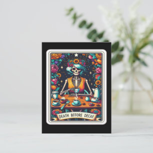 Tod vor Entcoffeinierte Tarot-Kartensammlung Postkarte