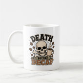 Tod vor Entcoffeinierung Kaffeetasse (Links)