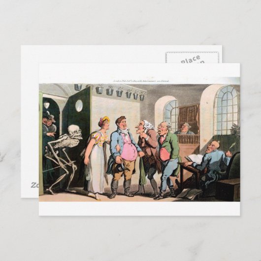 Tod vor Gericht Postkarte (Vorne/Hinten)