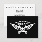 Tod vor Jahrzehnt Einladung (Vorne/Hinten)