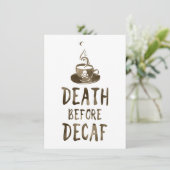 Tod vor Jahrzehnt Kaffee Einladung (Stehend Vorderseite)