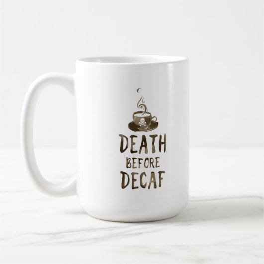 Tod vor Jahrzehnt Kaffee Kaffeetasse (Links)