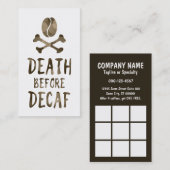 Tod vor Jahrzehnt Treuekarte (Vorne/Hinten)