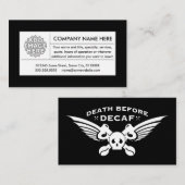 Tod vor Jahrzehnt Visitenkarte (Vorne/Hinten)