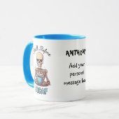 Tod vor Zehnkampf; Kaffeesatz Tasse (Vorderseite Links)
