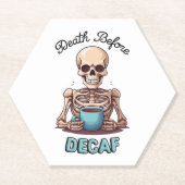 Tod vor Zehntel; Kaffeesüchtige Untersetzer (Vorderseite)