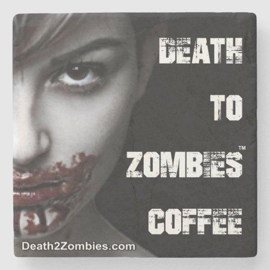 Tod zu den Zombie-Kaffee-Untersetzer Steinuntersetzer (Vorderseite)