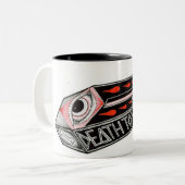 Tod zu Ihnen Zweifarbige Tasse (Vorderseite Links)