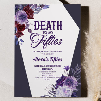 Tod zu meinen 50er Blumenfreunden 60ste Geburtstag Einladung