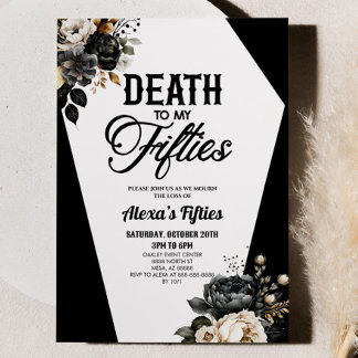 Tod zu meinen 50er Blumenfreunden 60ste Geburtstag Einladung