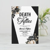 Tod zu meinen 50er Blumenfreunden 60ste Geburtstag Einladung (Stehend Vorderseite)