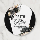 Tod zu meinen 50er Blumenfreunden 60ste Geburtstag Geschenkanhänger (Rückseite)