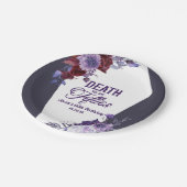 Tod zu meinen 50er Blumenfreunden 60ste Geburtstag Pappteller (Schrägansicht)