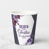 Tod zu meinen Vierzigern Blumenkohl 50. Geburtstag Pappbecher (Vorderseite)