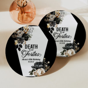 Tod zu meinen Vierzigern Blumenkohl 50. Geburtstag Pappteller